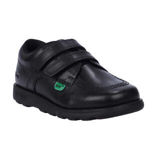 Kickers Childrens/Kids Fragma Lo Leather Straps Shoes / Black